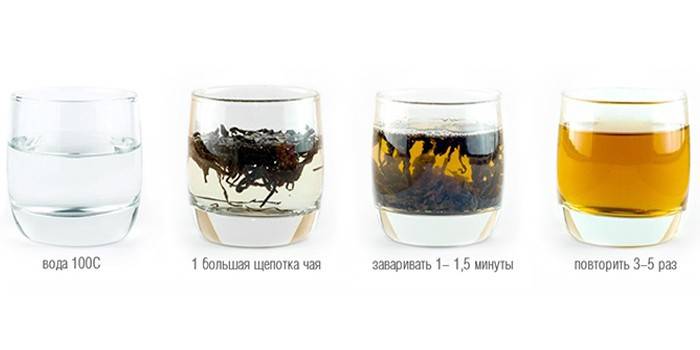 Regras para preparar oolong escuro