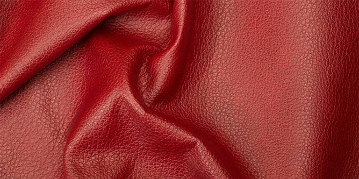 Couro falso vermelho