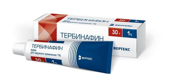 Embalagem para creme de terbinafina
