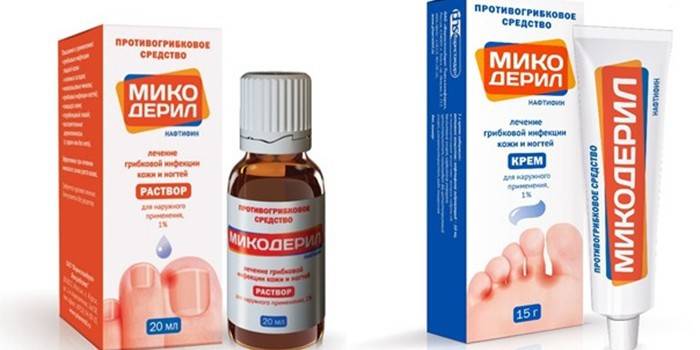 Droga Mikoderil v rôznych formách uvoľňovania