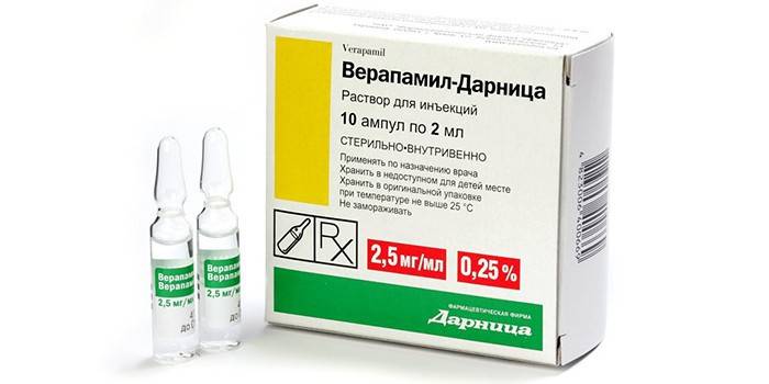 Verapamil v ampulkách