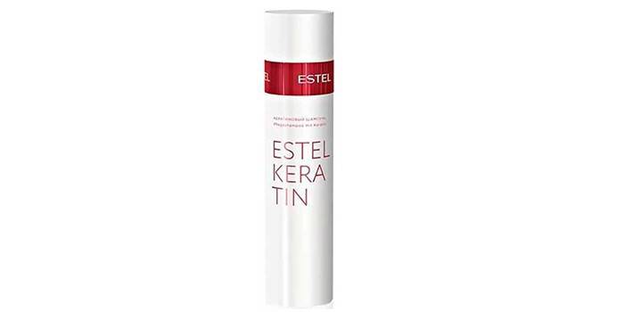 Estel Keratin Shampoo con proteína de seda y queratina