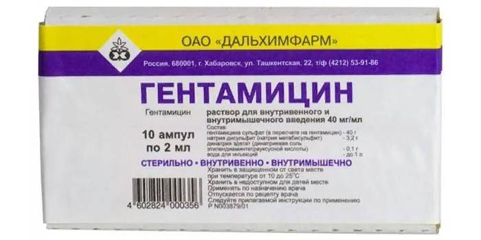 Gentamycyna w opakowaniu