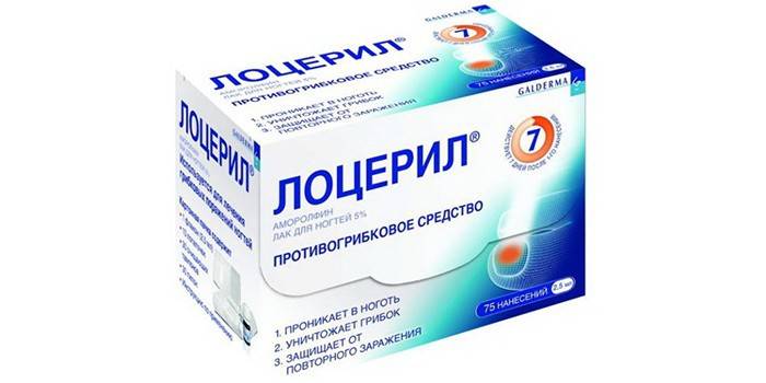 Lakier Loceryl w opakowaniu
