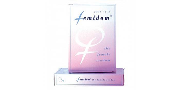 Condones femeninos Themis en el paquete