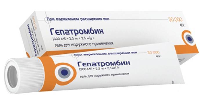 Embalaje de pomada de hepatrombina