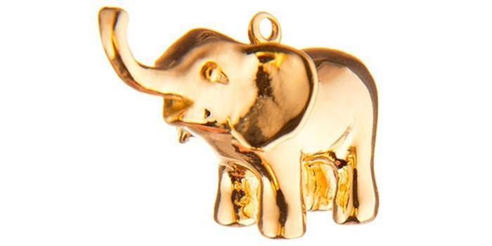 Colgante elefante de oro