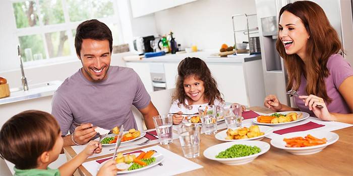 Família na mesa