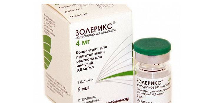 La droga Zoleriks en el paquete