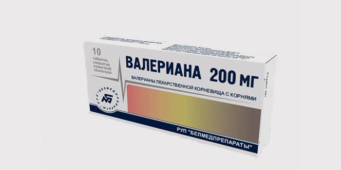 Balenie valeriánskych tabliet
