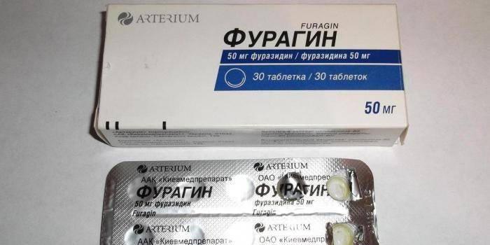 Tabletki Furagin w opakowaniu