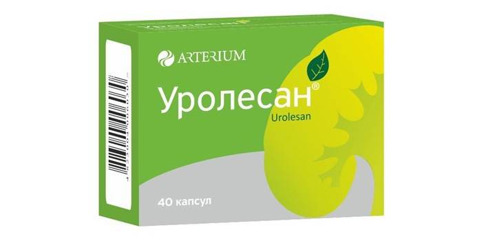 Kapsułki Urolesan w opakowaniu