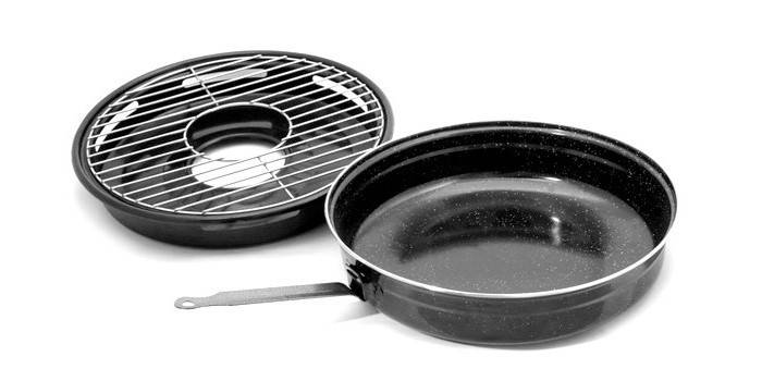 Frigideira esmaltada com lascas de mármore D-518