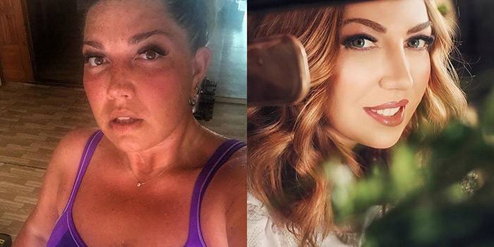 Fotos antes e depois de perder peso Ekaterina Skulkina