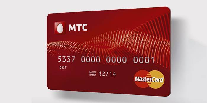 Karta plastikowa od MTS Bank