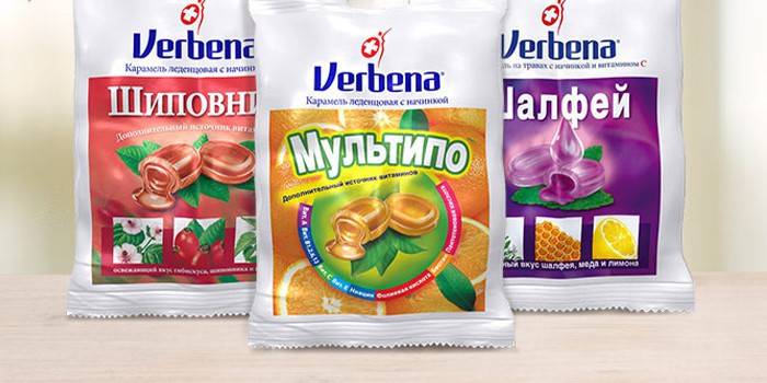 Tri balenia pastiliek z kaše Verbena