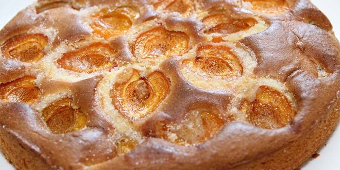 Pastel de albaricoque congelado