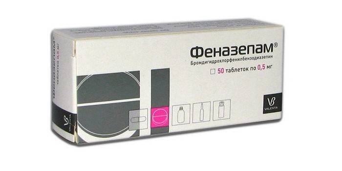 Phenazepam no pacote