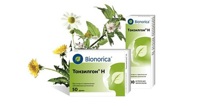 Opakowania na krople i tabletki Tonsilgon N