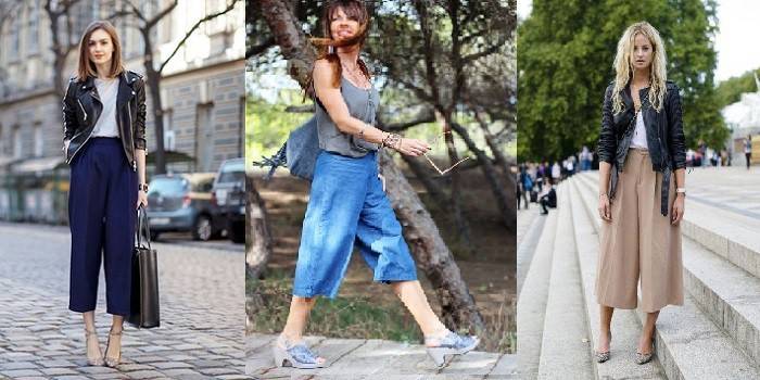 Rôzne modely culottes