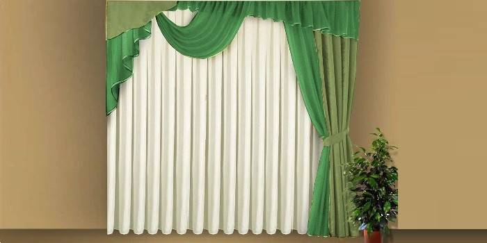 Por un lado con Olympia organza pelmet