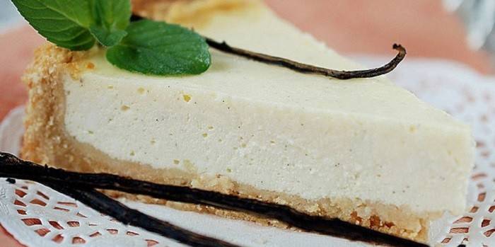 Cheesecake de baunilha