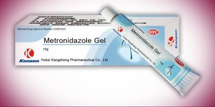 Metronidazol pomada na embalagem