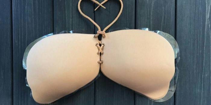 Sutiã de silicone bege