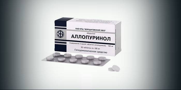 Comprimidos de alopurinol por embalagem