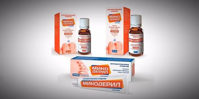 Droga Mikoderil v rôznych formách uvoľňovania