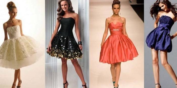 Chicas en vestidos de cóctel
