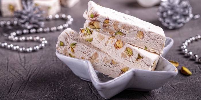 Nougat branco com pistachios