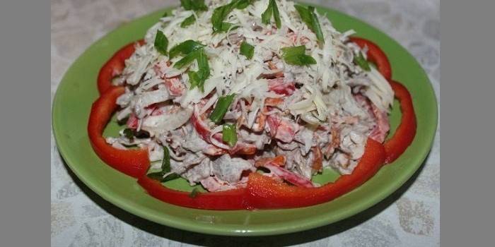 Salada de Praga com pimentão