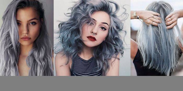 Tonos grises en el cabello de las chicas.