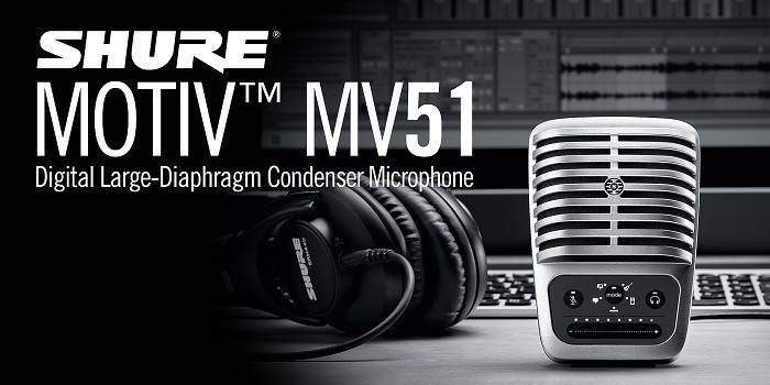 Microfones para gravação de voz SHURE MV51