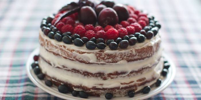 Bolo de esponja de baga