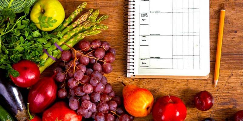 Legumes e calendário de dieta