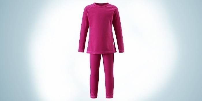 Kit térmico para meninas na cor rosa Reima