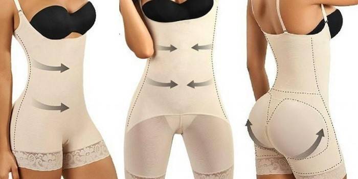 Strefy korekcji w sukience typu slim Shapewear