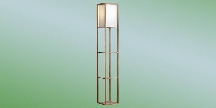 Luminária de pé estilo chinês com prateleiras LGO LSP-0332