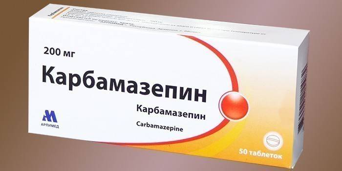 Comprimidos de carbamazepina por embalagem