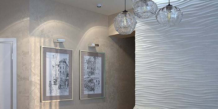 Gesso texturizado e decorativo no interior