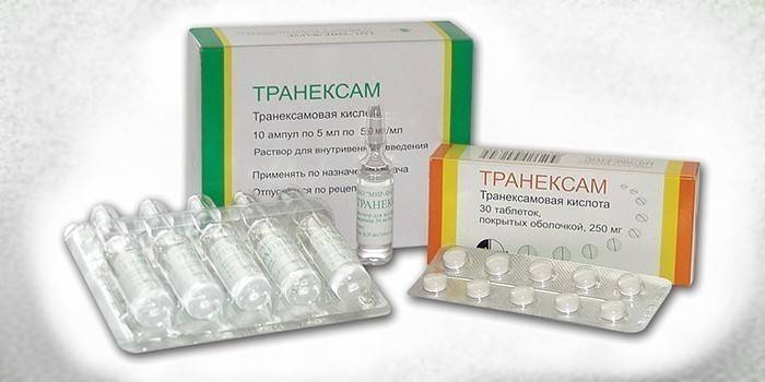 Tranexam en ampollas y tabletas