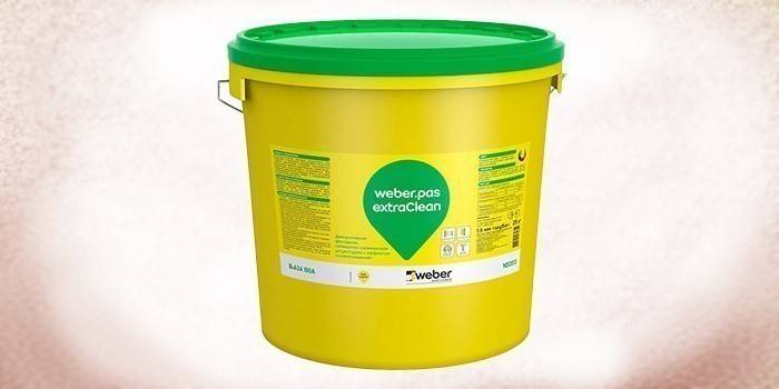 Balde com gesso de silicato Weber Pas ExtraClean