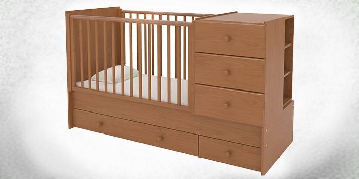 Cama transformadora para criança com pêndulo SWEET BABY CHRISTIANO GIRAFFE
