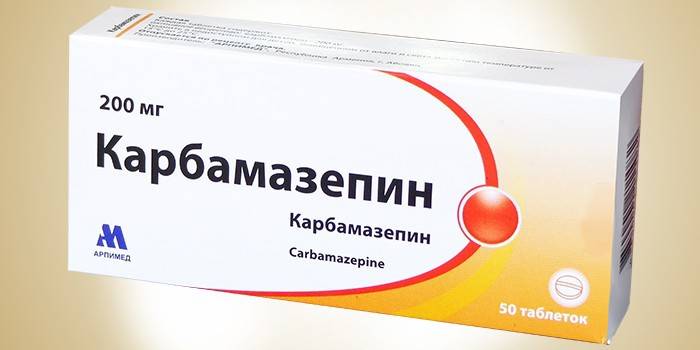 Comprimidos de carbamazepina por embalagem
