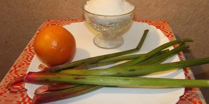 Ruibarbo azúcar y naranja