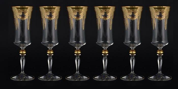 Copas de vino altas, modelo Bohemia 25678DF