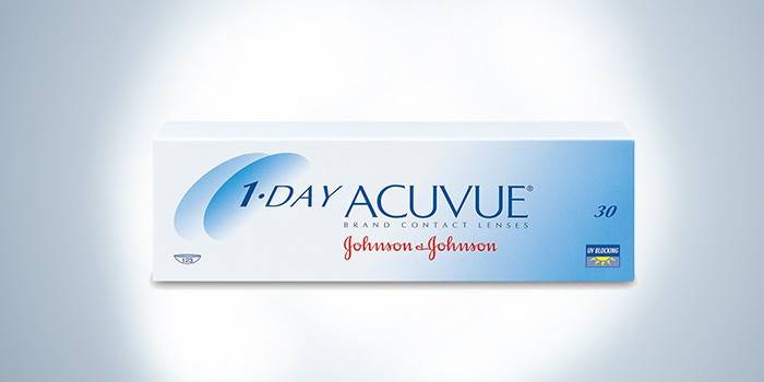 Embalagem de lentes acuvue de 1 dia