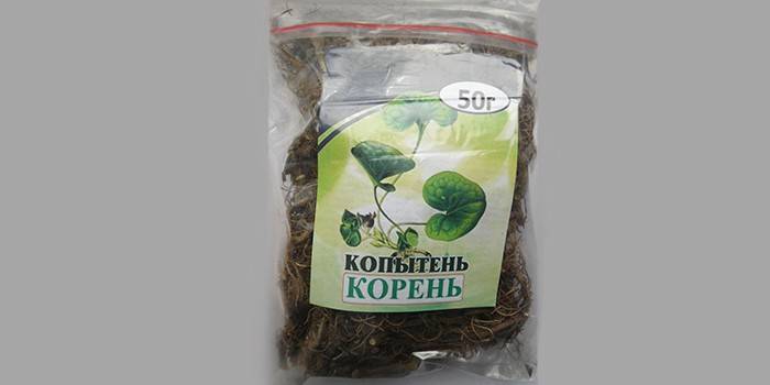 Suche korzenie w opakowaniu